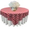 Square Tablecloth 90 x 90 Inch Gingham Checkered Polyester Overlay Use